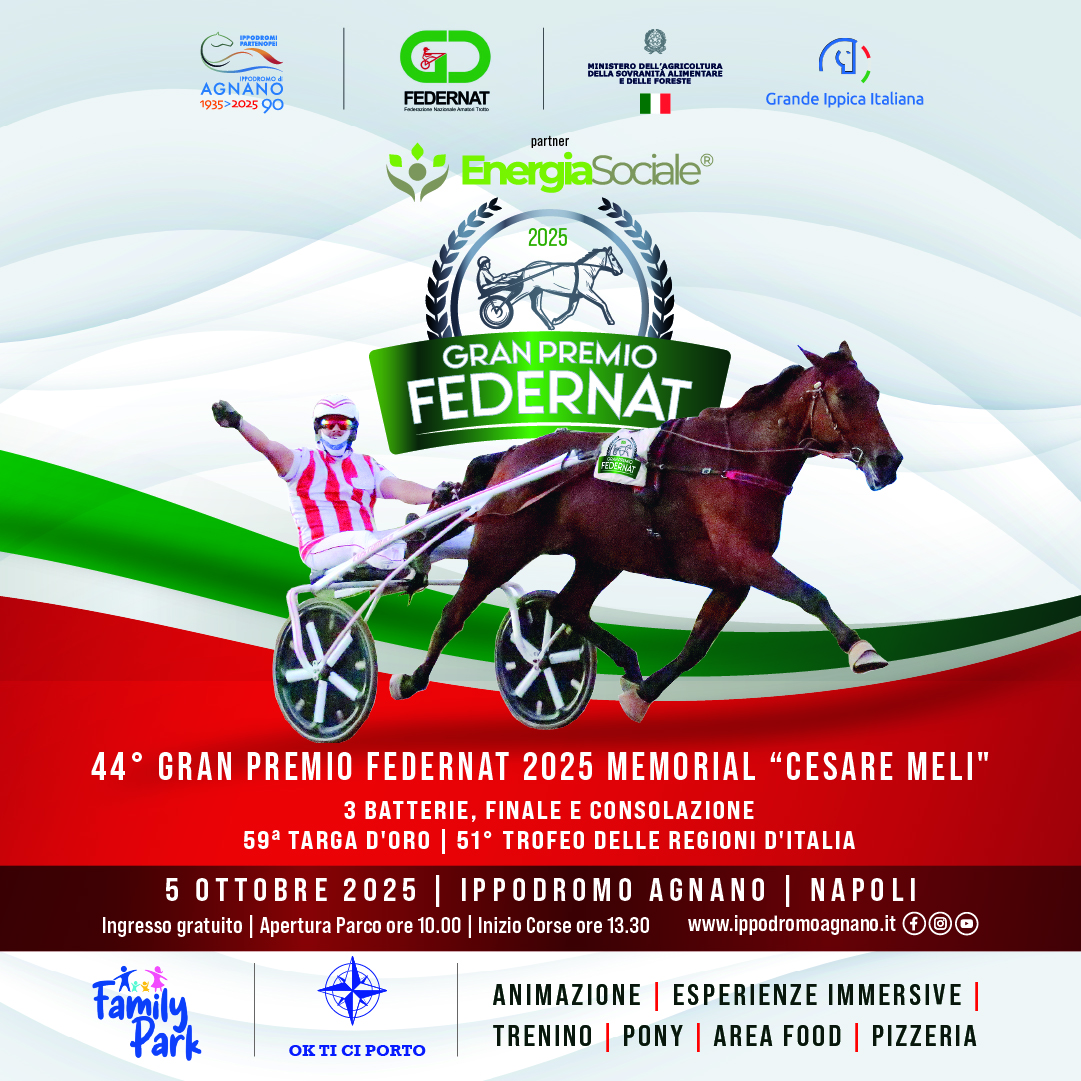 Gran Premio Federnat “Memorial Cesare Meli”comunicato stampa Ippodromi Partenopei